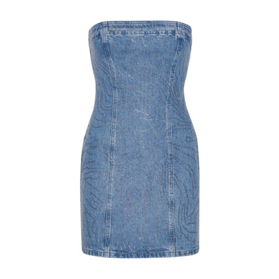 Rhinestone Denim Jurk - Lichtblauw Rotate Birger Christensen , Blue , Dames