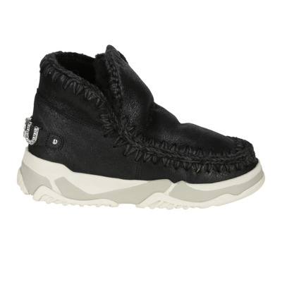 Rhinestone Eskimo Trainer Winterlaarzen Mou , Black , Dames