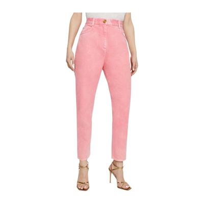 Roze boyfriend jeans met monogram Balmain , Pink , Dames