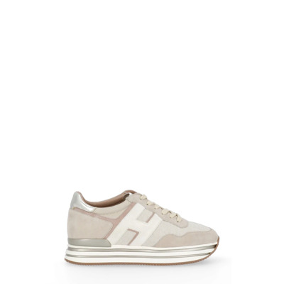 Roze en ivoorkleurige suède sneakers voor dames Hogan , Beige , Dames