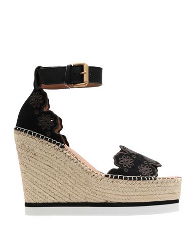 See By Chloé Woman Espadrilles Black Size 9 Calfskin