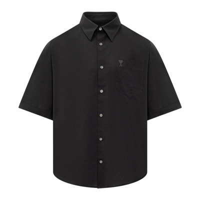 Short Sleeve Shirts Ami Paris , Black , Heren