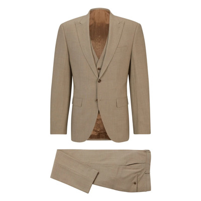 Single Breasted Suits Hugo Boss , Beige , Heren