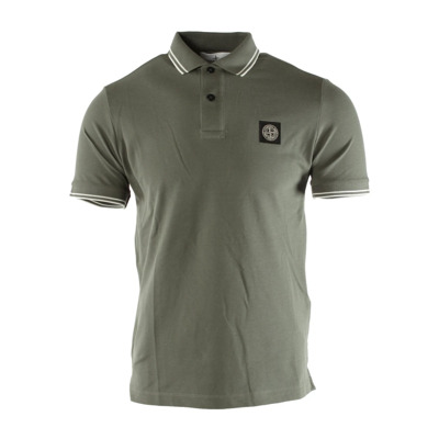 Slim Fit Groene Polo Shirt Stone Island , Green , Heren