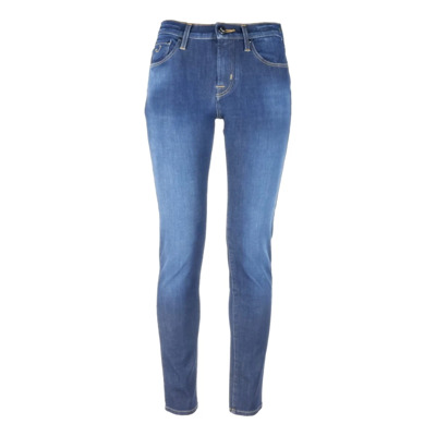 Slim Jeans met Patroon Foulard Detail Jacob Cohën , Blue , Dames