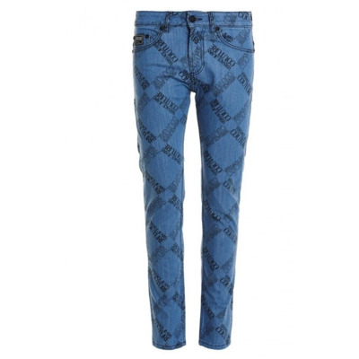 Smalle Dundee Denim Jeans met Logo Versace Jeans Couture , Blue , Heren