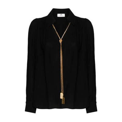 Stijlvolle Blouse voor Vrouwen Elisabetta Franchi , Black , Dames