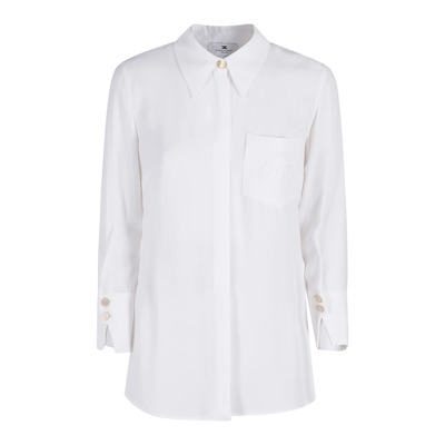 Stijlvolle Blouse voor Vrouwen Elisabetta Franchi , White , Dames