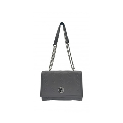 Stijlvolle Crossbody Tas met Metalen Logo Liu Jo , Gray , Dames