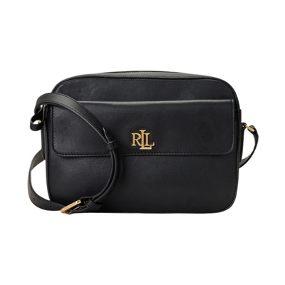 Stijlvolle Leren Tas Ralph Lauren , Black , Dames