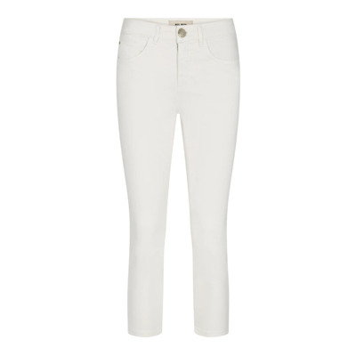 Stijlvolle en Comfortabele Slim-Fit Broeken MOS Mosh , White , Dames