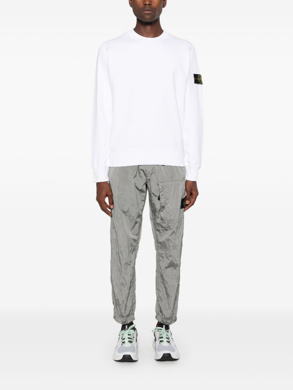 Stone Island Broek met Compass-logopatch - Grijs