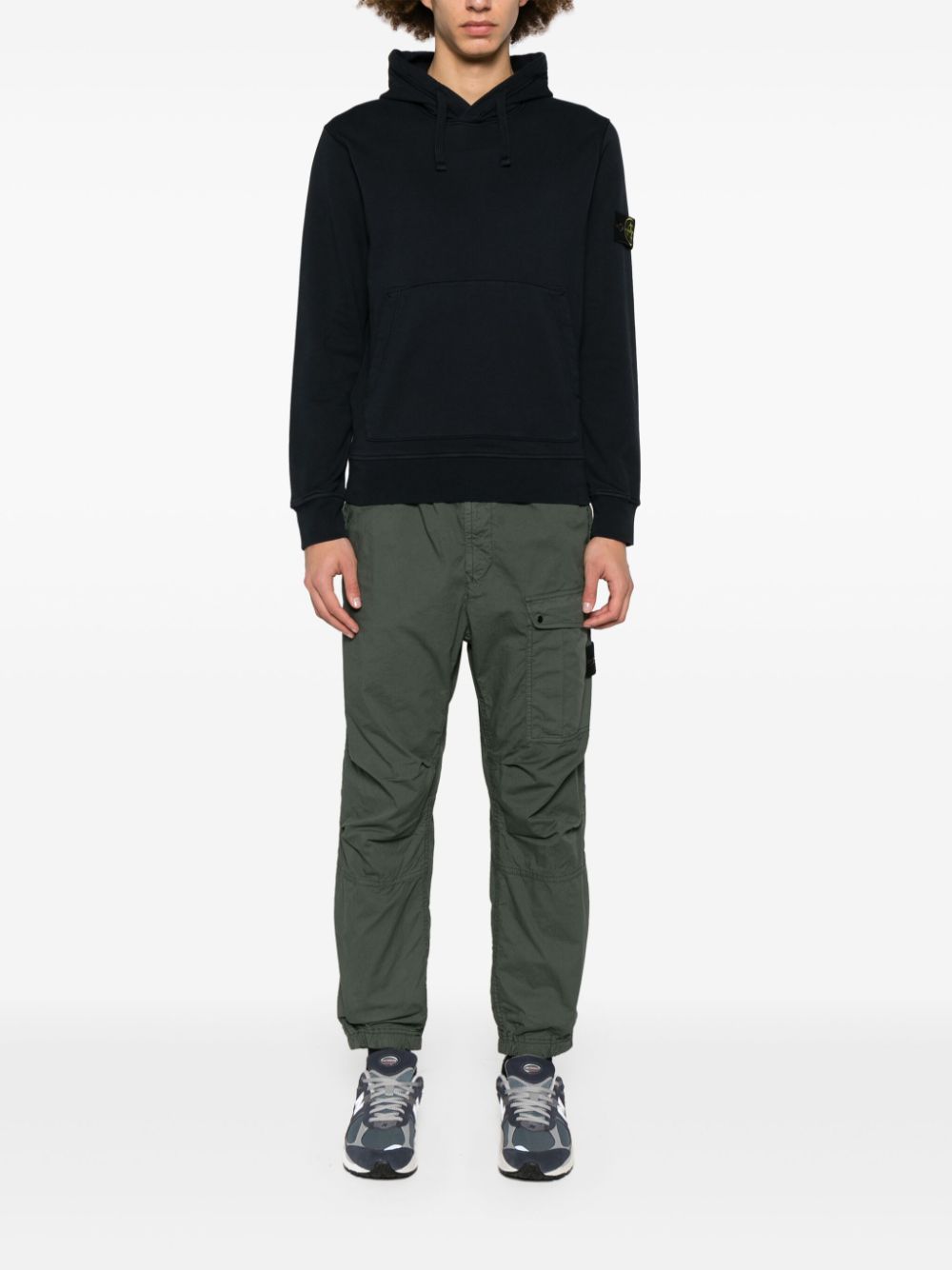 Stone Island Broek met Compass-logopatch - Groen