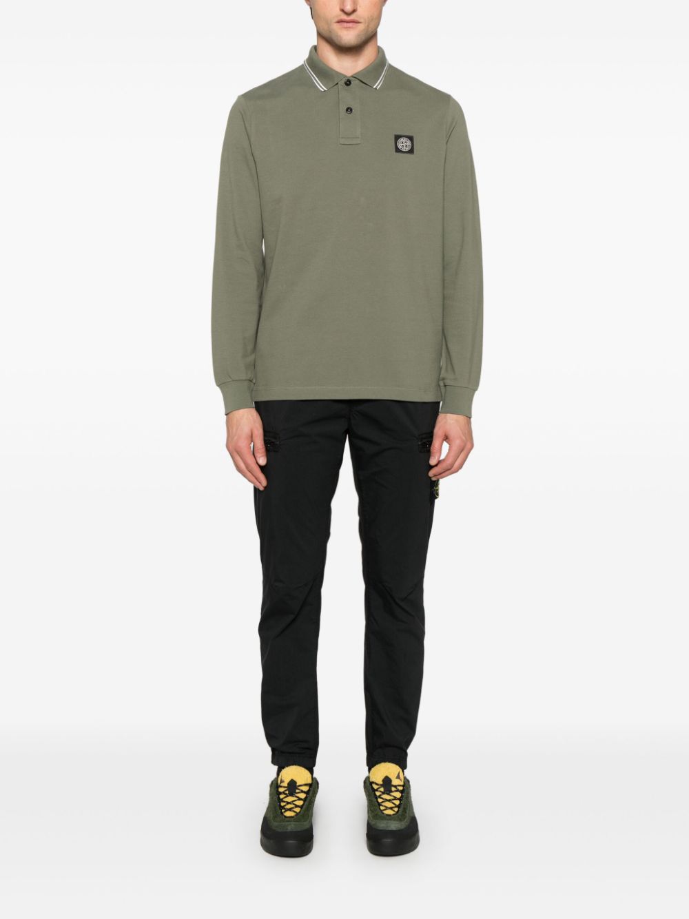 Stone Island Broek met Compass-logopatch - Zwart