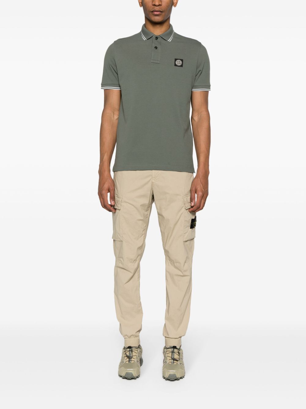 Stone Island Broek met toelopende pijpen - Beige