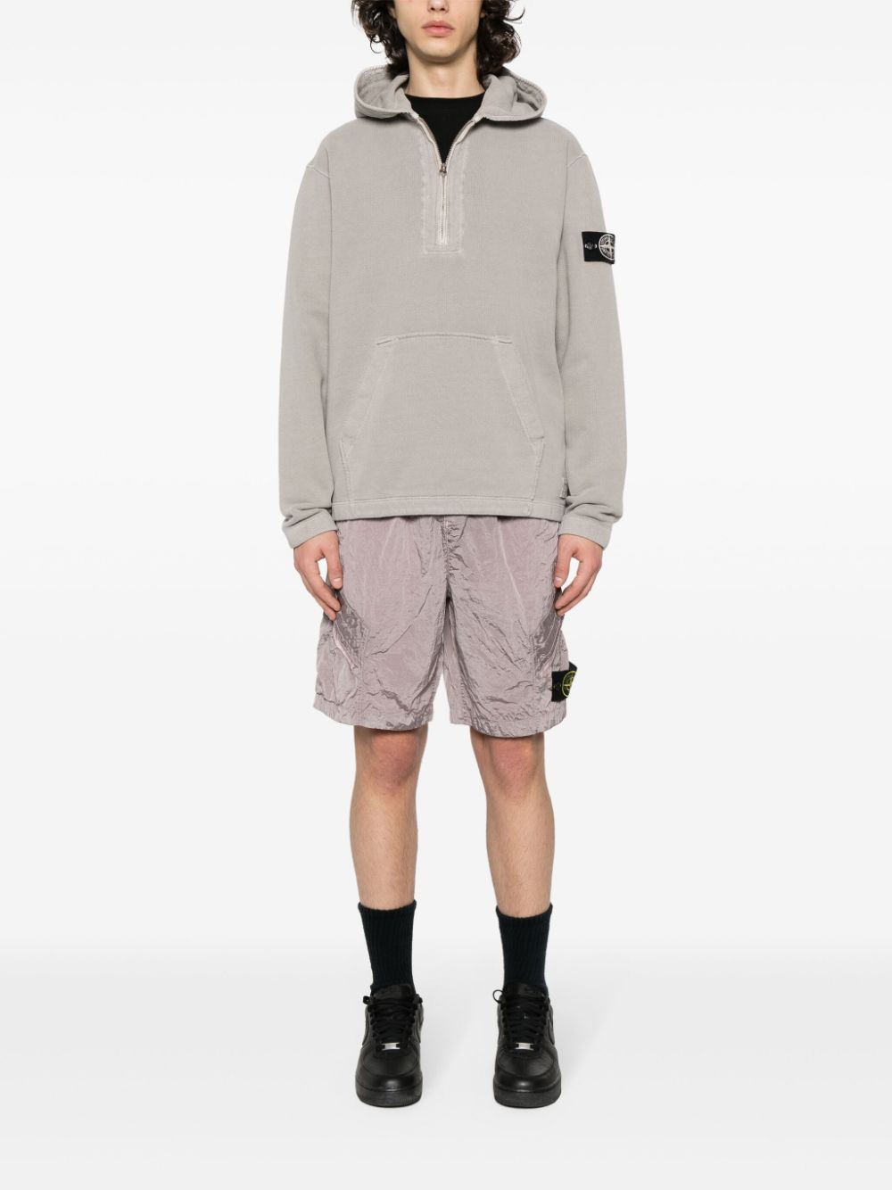 Stone Island Hoodie met Compass-logopatch - Beige