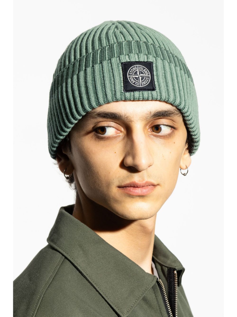 Stone Island Muts met logopatch - Groen