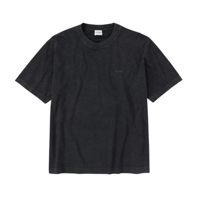 Stone Washed Logo Print Jersey T-shirt Closed , Black , Heren