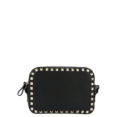 Studded Zwarte Crossbody Tas Valentino Garavani , Black , Dames