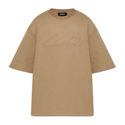 T-shirt met logo Dsquared2 , Beige , Heren