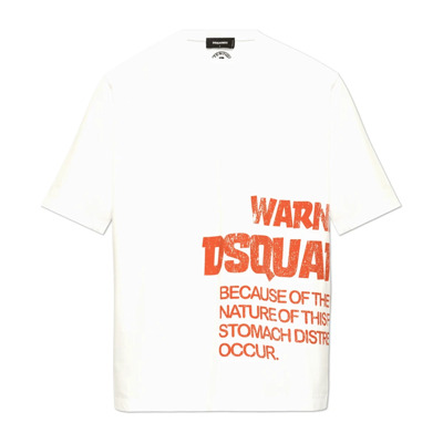 T-shirt met logo Dsquared2 , White , Heren