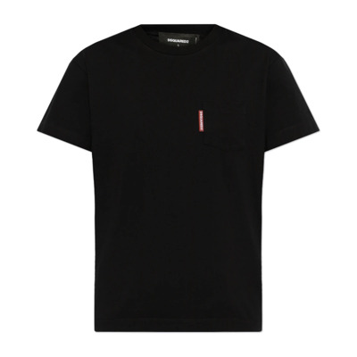 T-shirt met zak Dsquared2 , Black , Dames