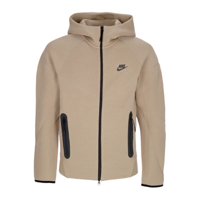 Tech Fleece Full-zip Hoodie Khaki/Zwart Nike , Beige , Heren