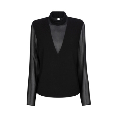 Transparante Blouse met Verleidelijk Effect Dante 6 , Black , Dames