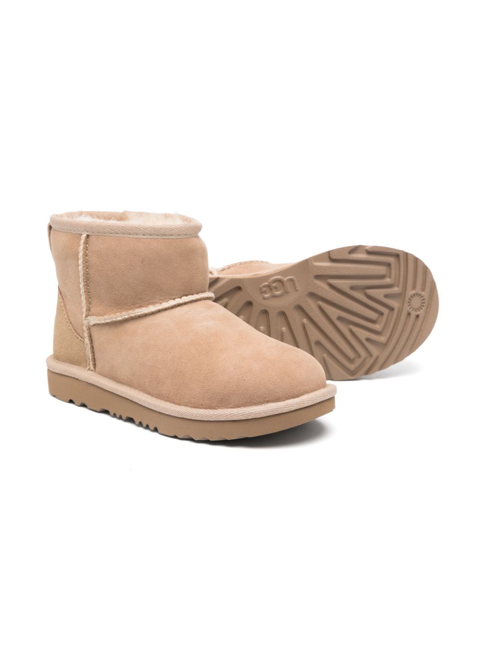 UGG Kids Classic Mini II enkellaarzen - Beige