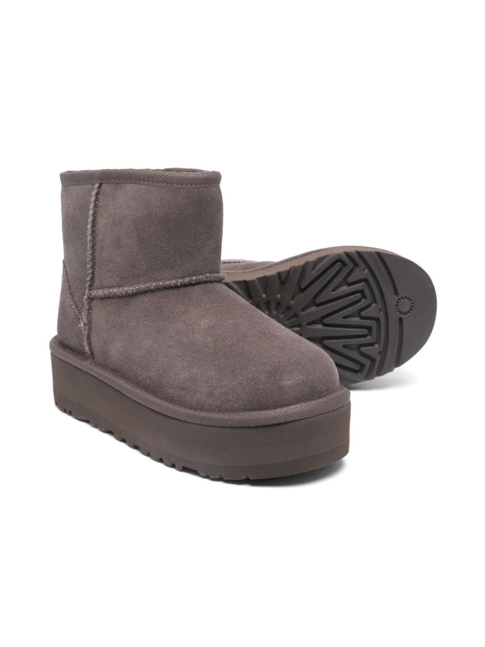 UGG Kids Classic Mini laarzen met plateauzool - Grijs