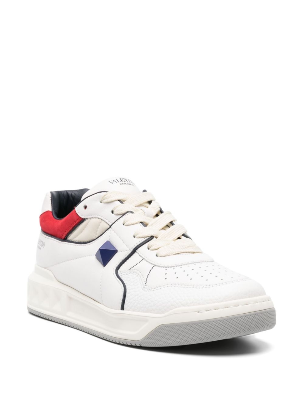 Valentino Garavani One Stud leren sneakers - Wit