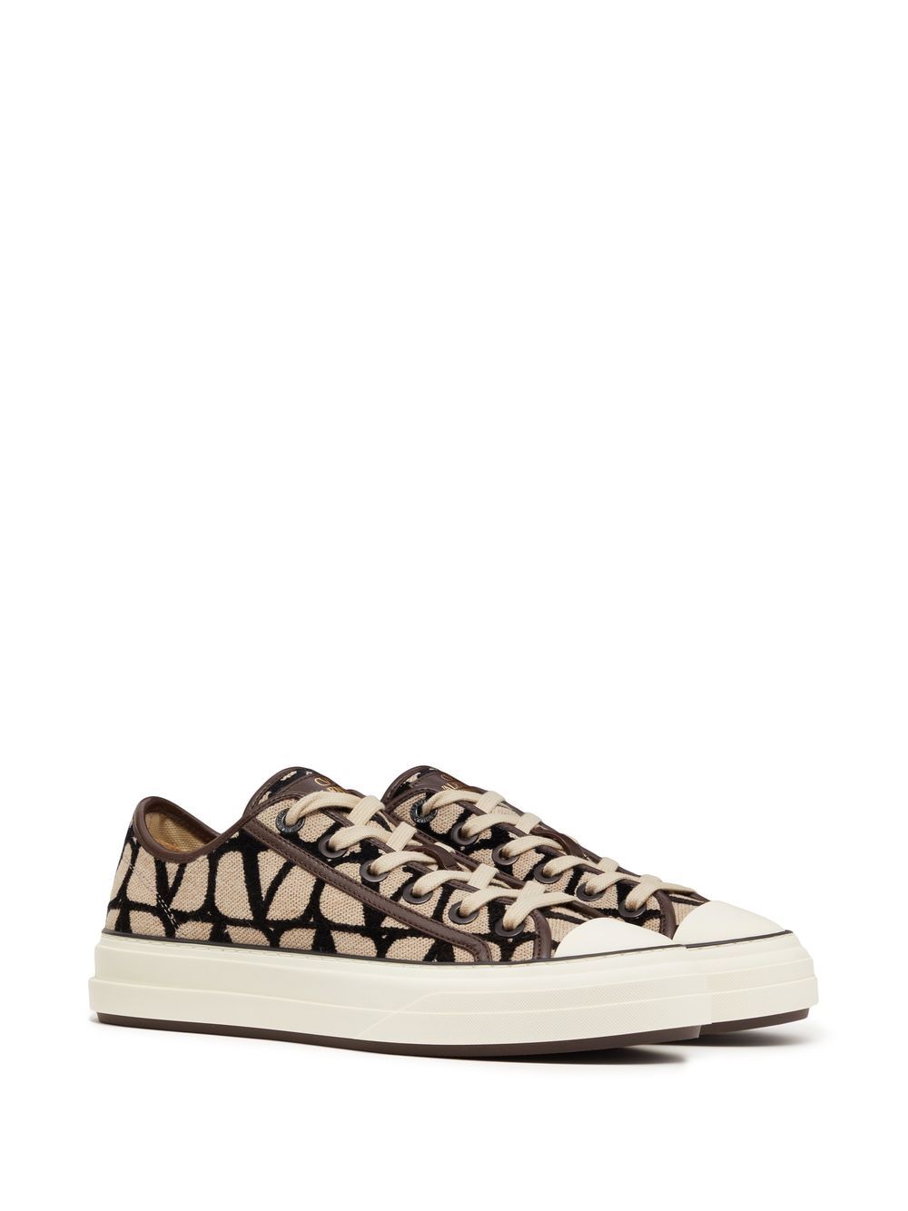 Valentino Garavani Sneakers met logoprint - Beige