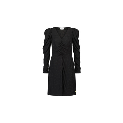 Vera Korte Jurk met Gerimpelde Pofmouwen Fabienne Chapot , Black , Dames