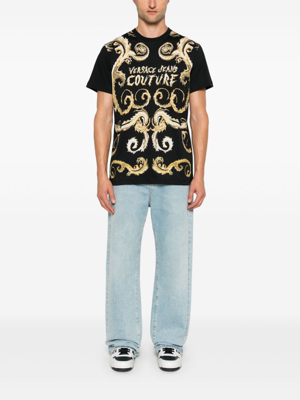 Versace Jeans Couture Chromo Couture T-shirt - Zwart