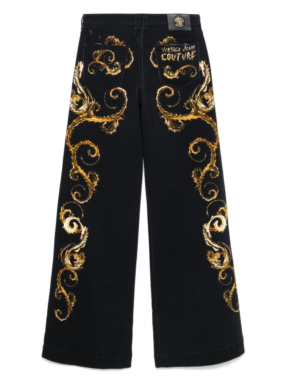 Versace Jeans Couture Chromo Couture flared jeans met print - Zwart