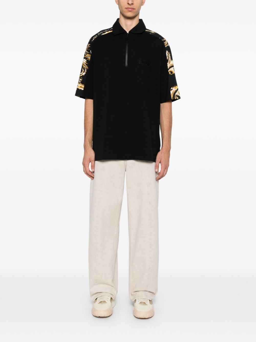 Versace Jeans Couture Chromo Couture poloshirt - Zwart