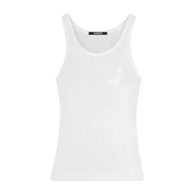 Visser Motief Wit T-shirt Jacquemus , White , Heren