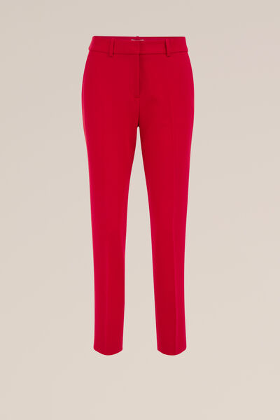 WE Fashion - Dames slim fit pantalon - Slim Fit - Felrood - Maat: 34