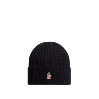 Warme Gebreide Beanie Muts Moncler , Black , Heren