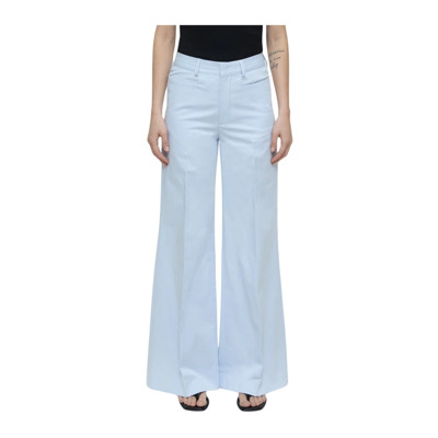 Wide Trousers Closed , Blue , Dames