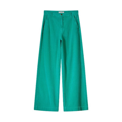 Wijde fluwelen broek Summum Woman , Green , Dames