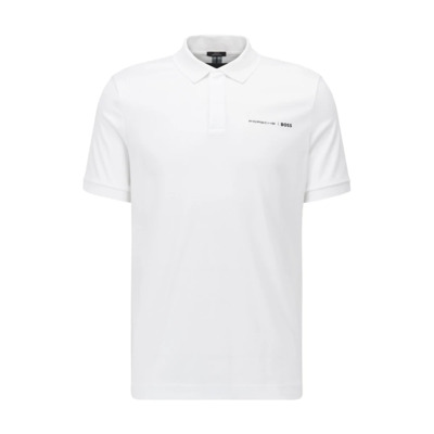 Wit Porsche Polo Shirt Hugo Boss , White , Heren