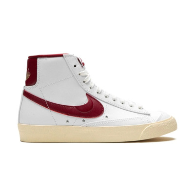 Wit/Team Rood-Muslin Sneakers Nike , White , Dames