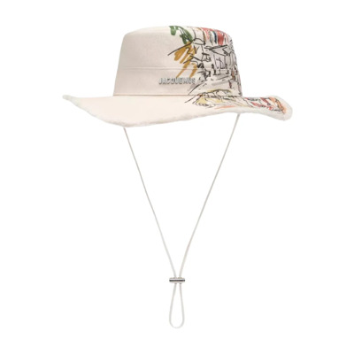 Witte Artichaut Cap met Capri Cars Print Jacquemus , White , Unisex