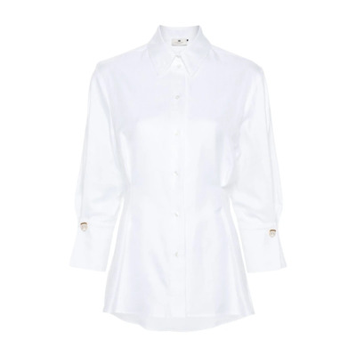 Witte Blouse Elegante Stijl Elisabetta Franchi , White , Dames