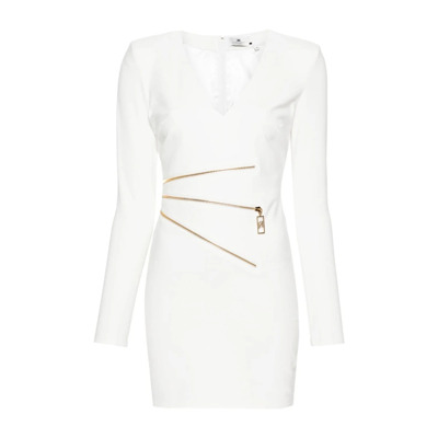 Witte Jurken voor Vrouwen Elisabetta Franchi , White , Dames