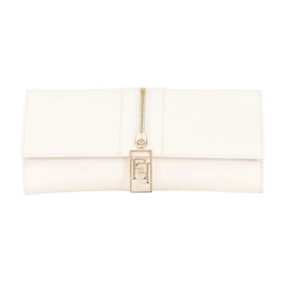 Witte Synthetisch Leren Clutch Tas Elisabetta Franchi , Yellow , Dames