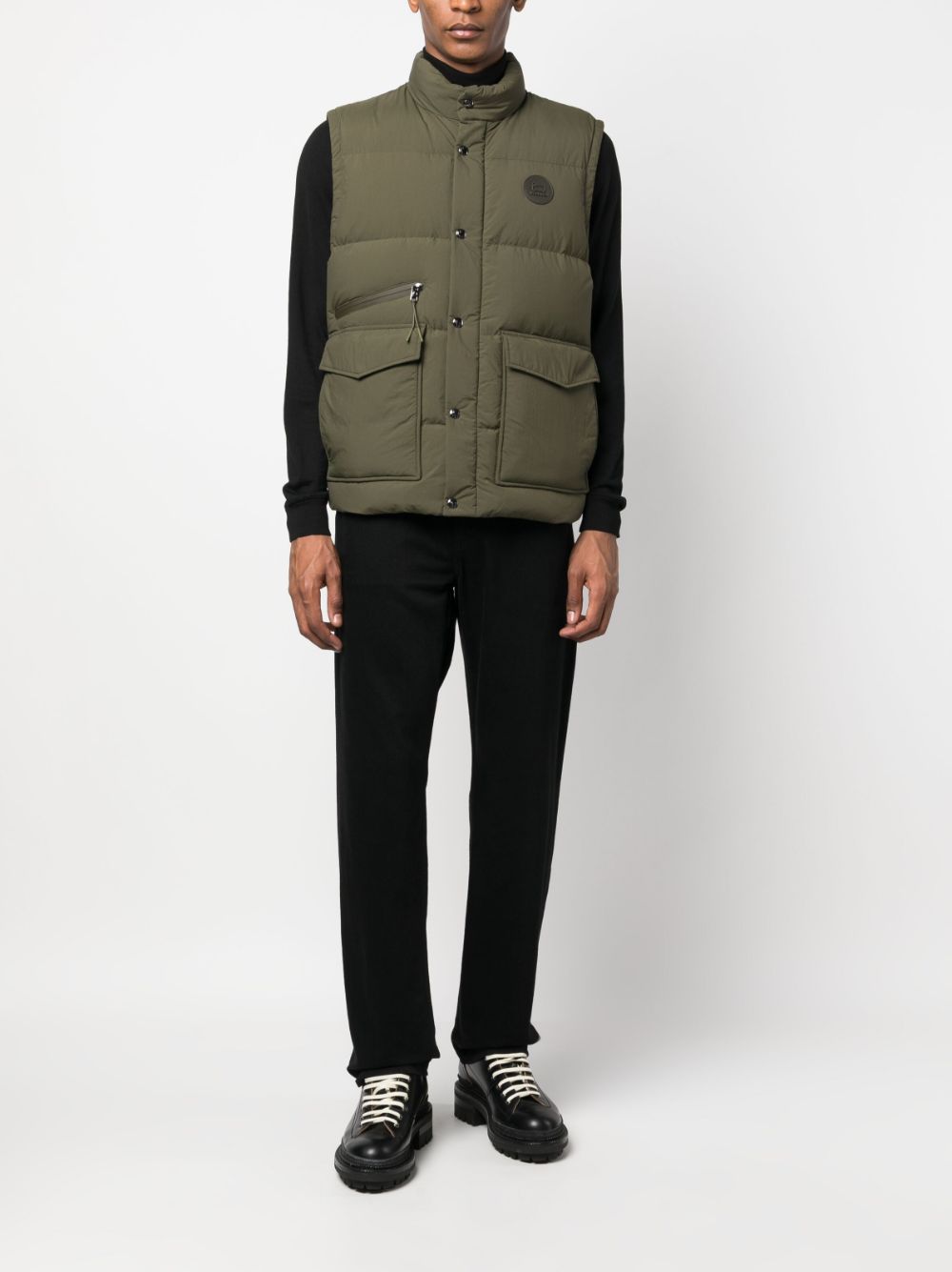 Woolrich Bodywarmer met hoge hals - Groen