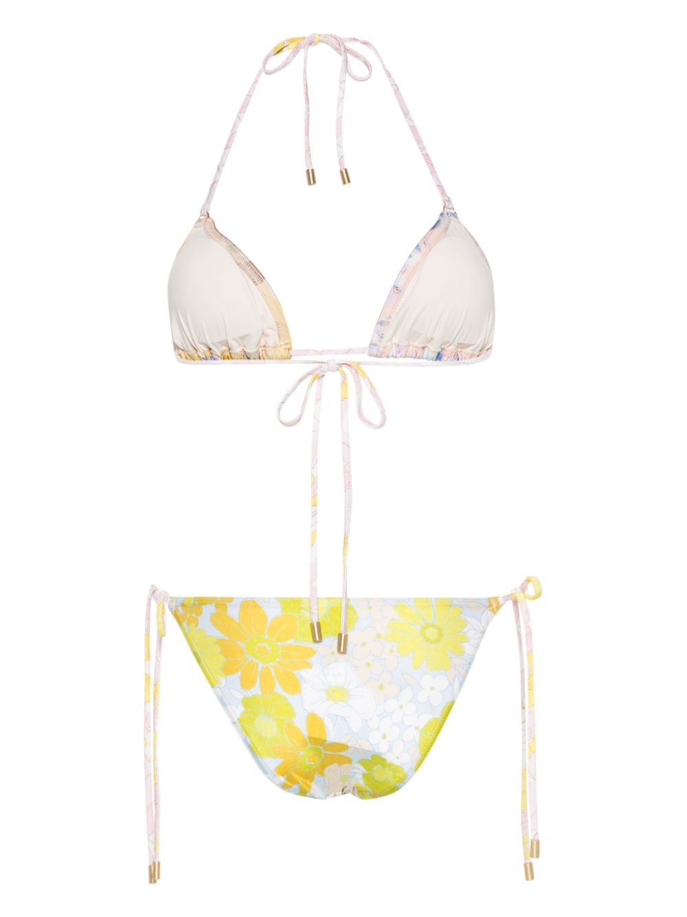 ZIMMERMANN Bikini met bloemenprint - Beige