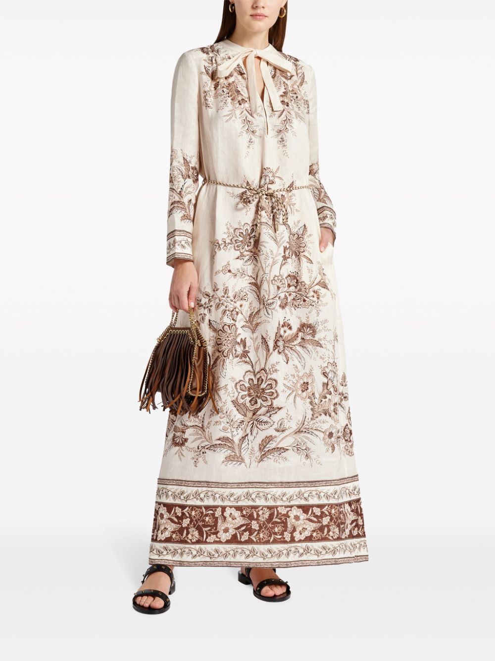 ZIMMERMANN Junie maxi-jurk met bloemenprint - Beige